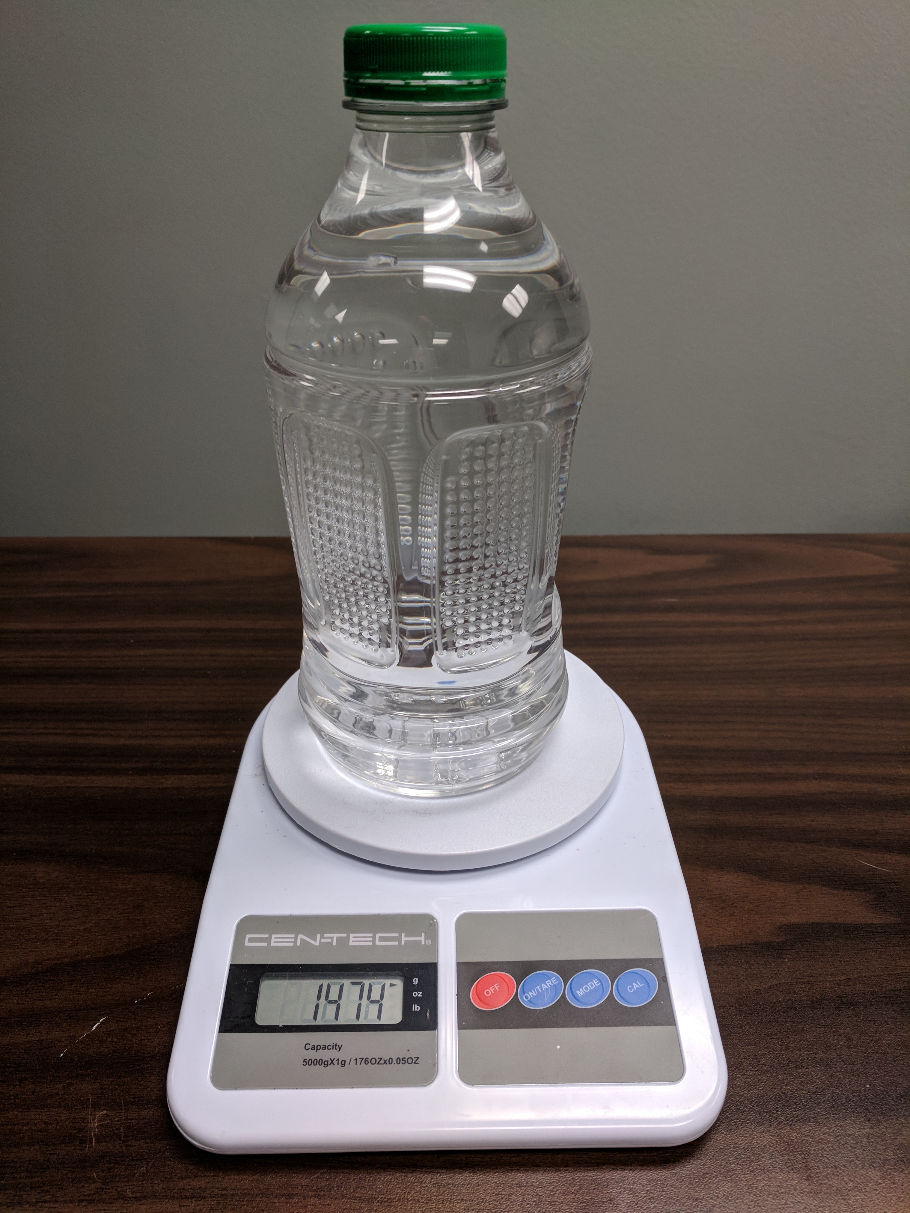 Bottle Weight of 1474 grams